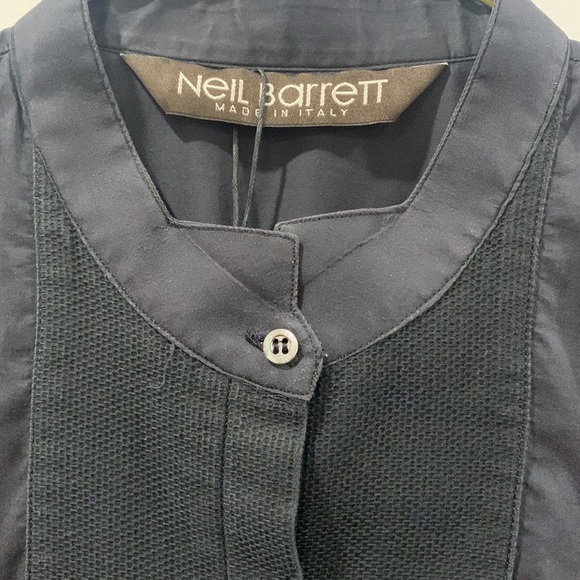 Slim fit black tuxedo style shirt - Picture 2 of 3